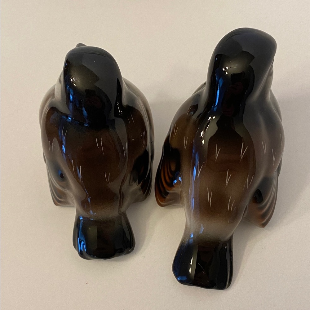 Vintage Set Of Two Porcelain Sparrows Birds Made In Austria by Wein Keramos - Picture 11 of 16